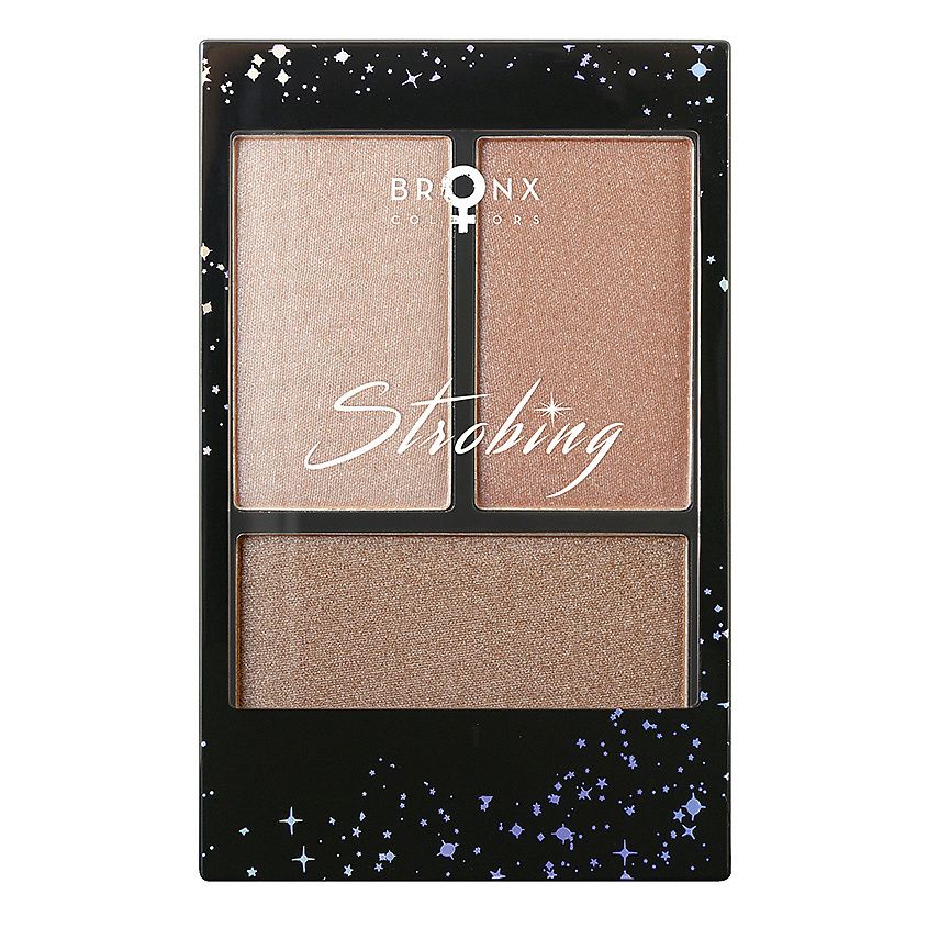 BRONX COLORS Палетка для стробинга STROBING PALETTE, ROSE, 20 г