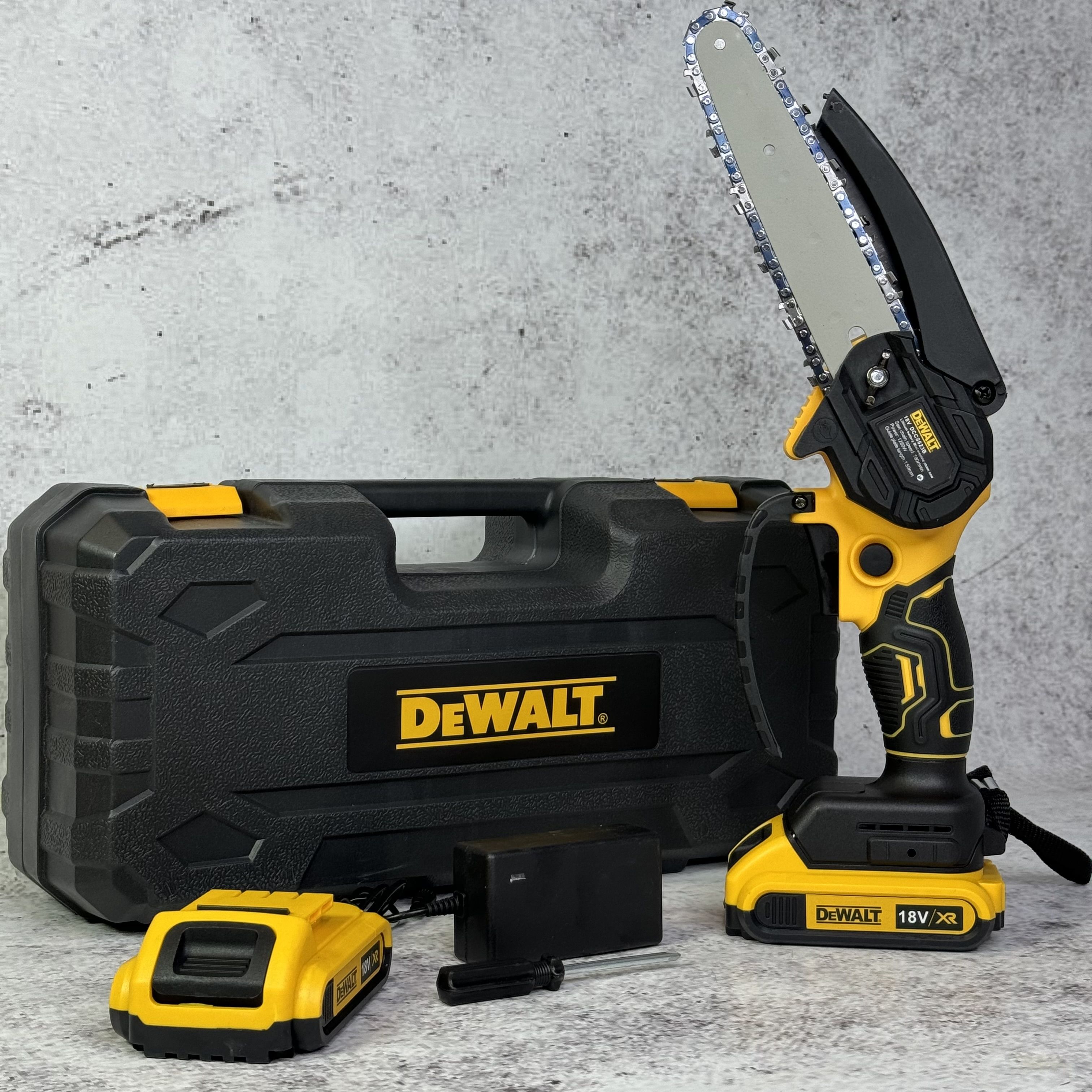 Пила аккумуляторная цепная Dewalt 2 АКБ, 18V XR / Сучкорез / Минипила