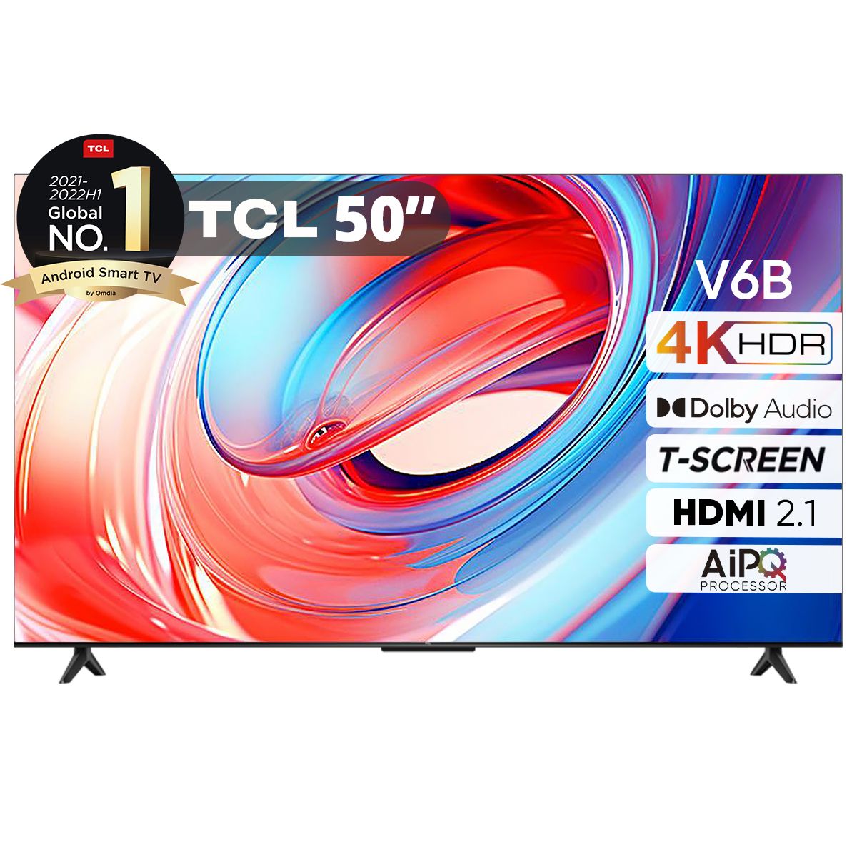 TCLТелевизор4KHDRTVV6B50"UltraHD,черный