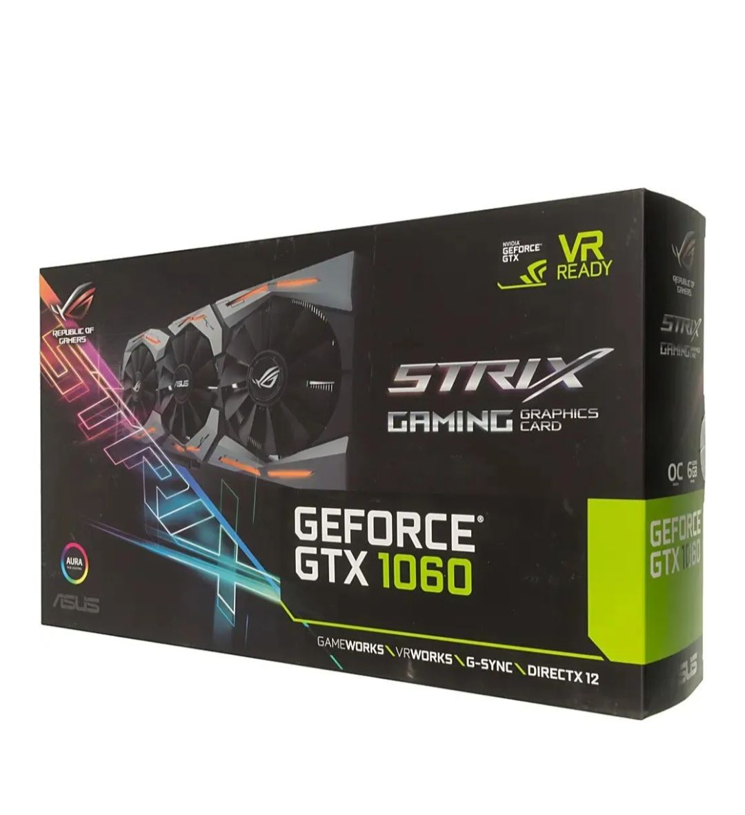 ASUSВидеокартаGeForceGTX1060RogStrixGTX10606gb6ГБ(77272837728)