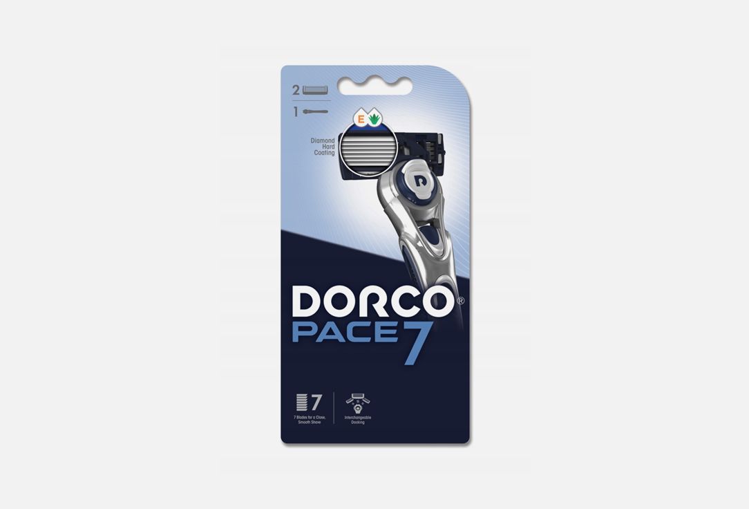 Станок для бритья + 2 сменные кассеты Dorco Pace7