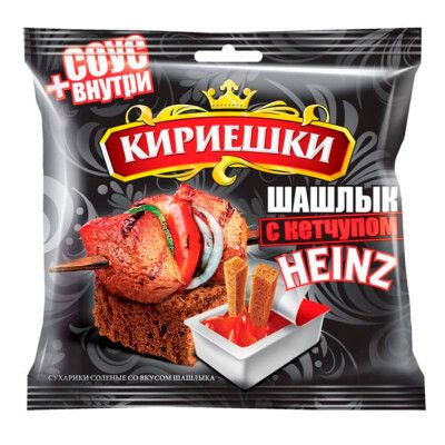 Сухарики Кириешки шашлык с кетчупом Heinz 60г