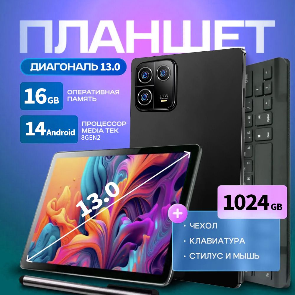 ПланшетMC-Pad6Max,13"16ГБ/1024ГБ,черный