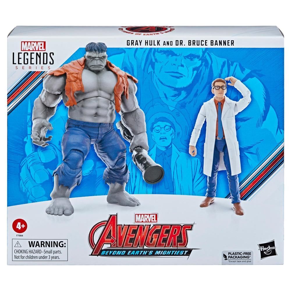 фигуркиHasbroMarvelLegendsSeriesGrayHulkandDr.BruceBannerActionFigures15.24cm