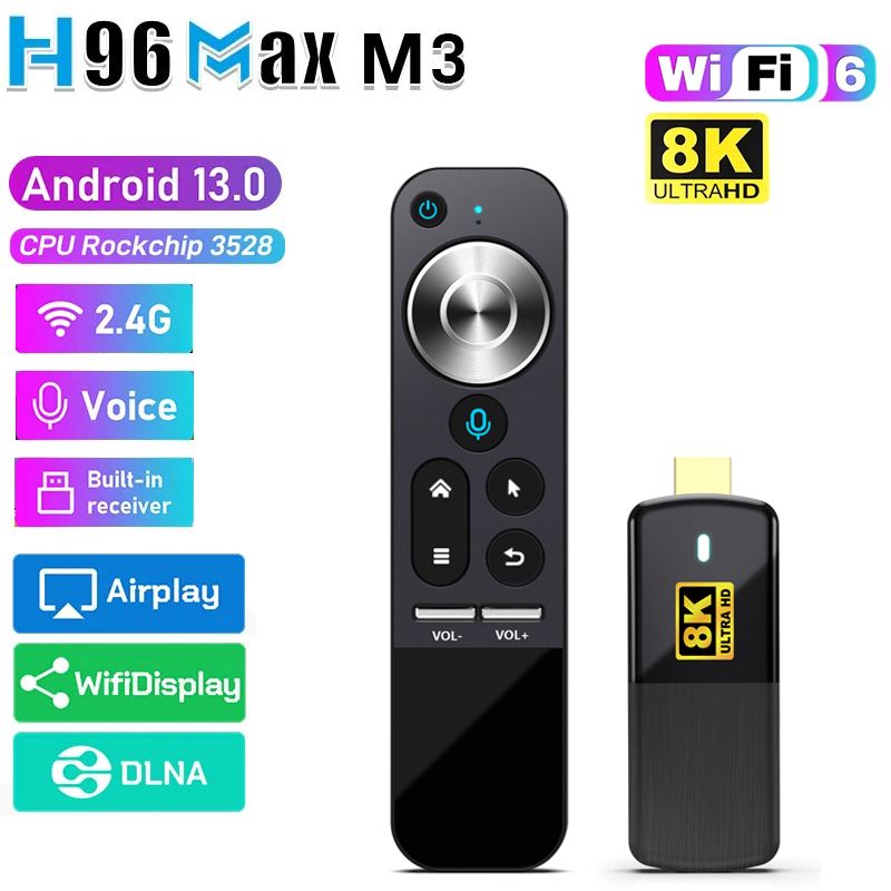 H96 MAX M3, сетевая приставка для телевизора, сетевой проигрыватель 4k HD