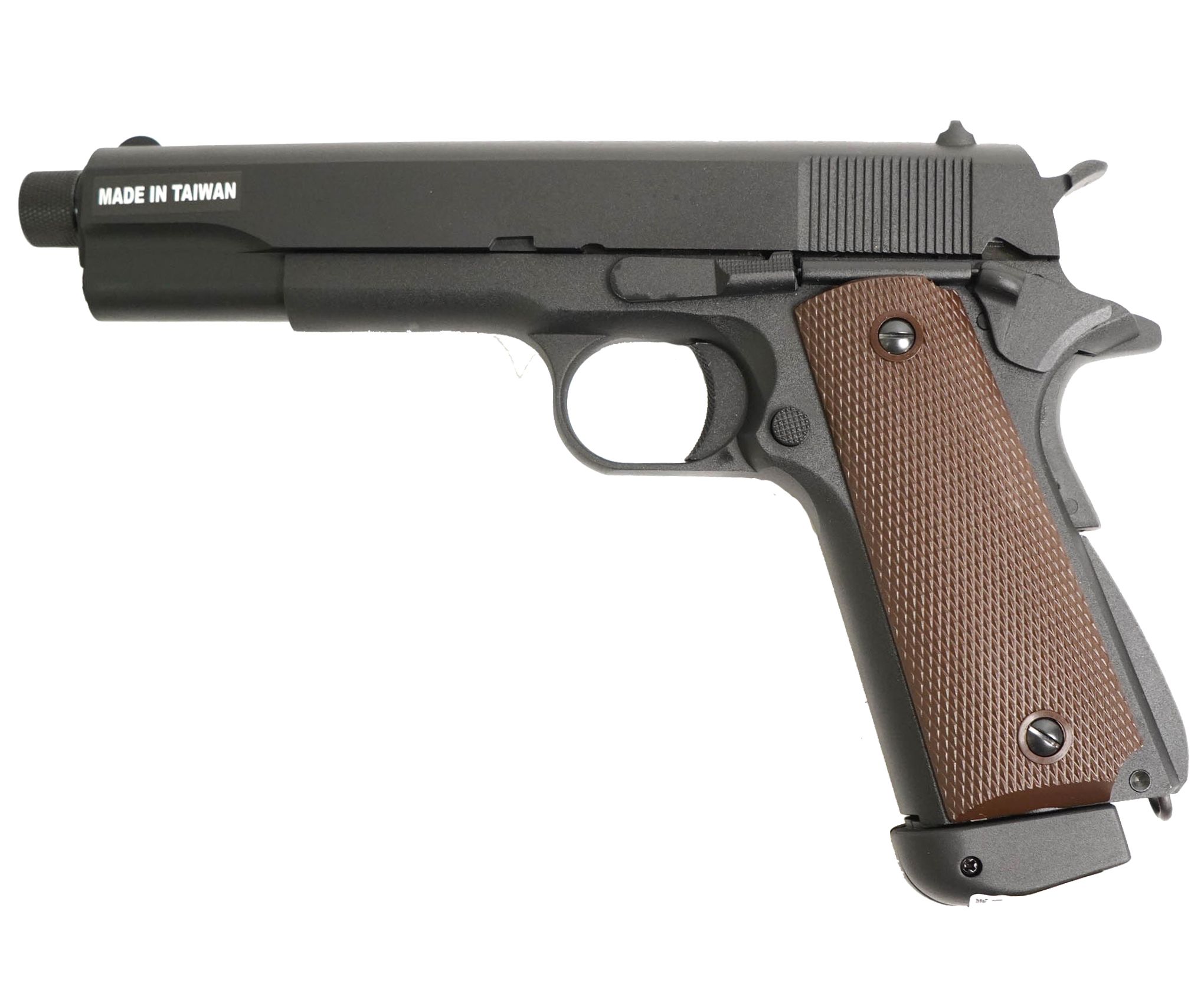 Страйкбольный пистолет KJW Colt M1911A1 TBC CO2 GBB, удлин. ствол