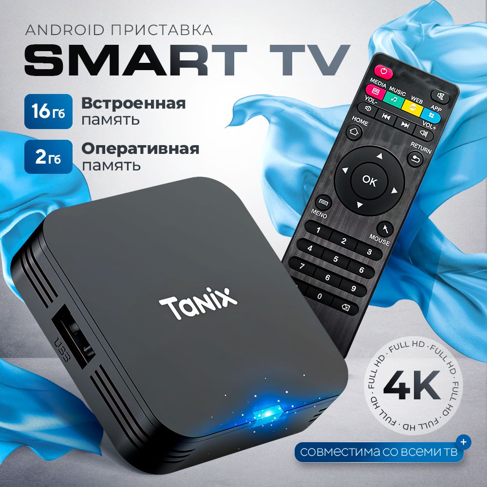 СмартТВприставкаTanixTX12/16ГбAllwinnerH313Android10SmartTVBoxWifi2.4