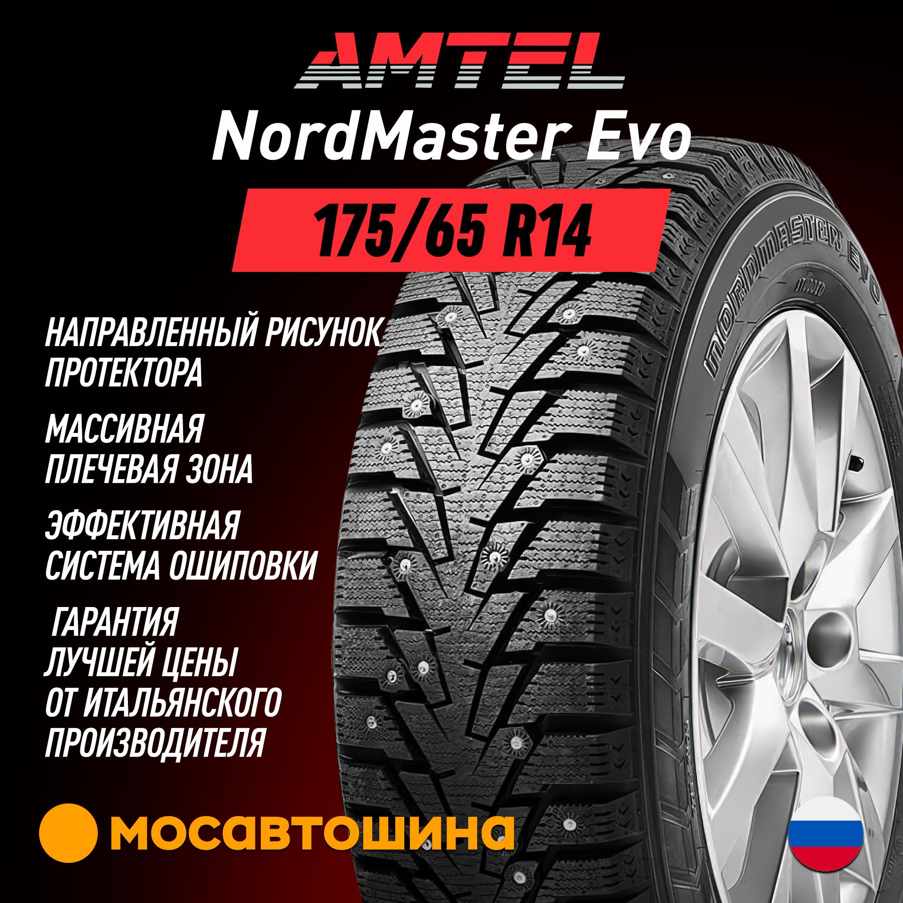 AmtelNordMasterEvoШинызимние175/65R1482TШипованные