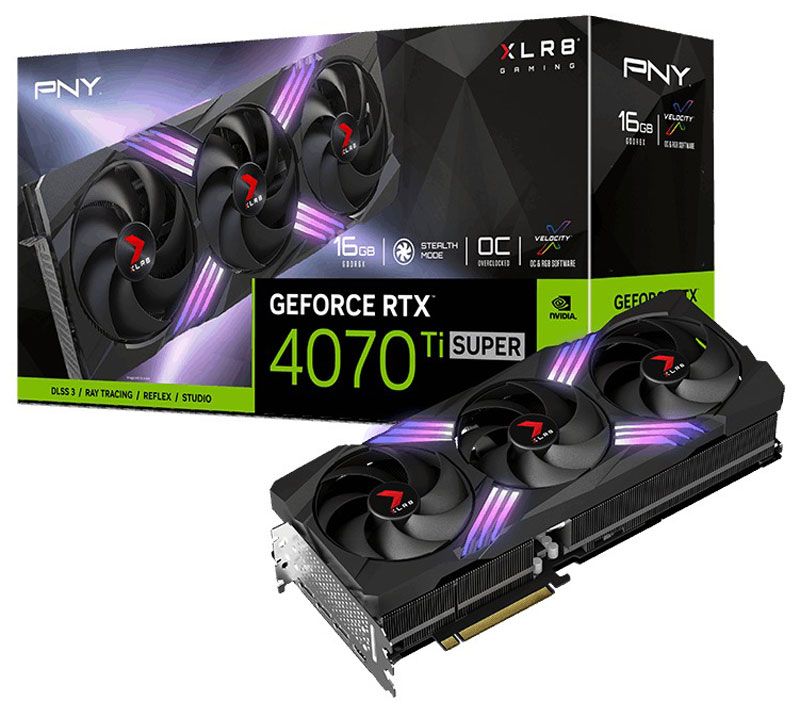 PNYВидеокартаGeForceRTX4070TiSUPERGEFORCERTX4070TiSUPER16GBXLR8GamingVERTO(VCG4070TS16TFXXPB1-O)16ГБ(VCG4070TS16TFXXPB1-O)