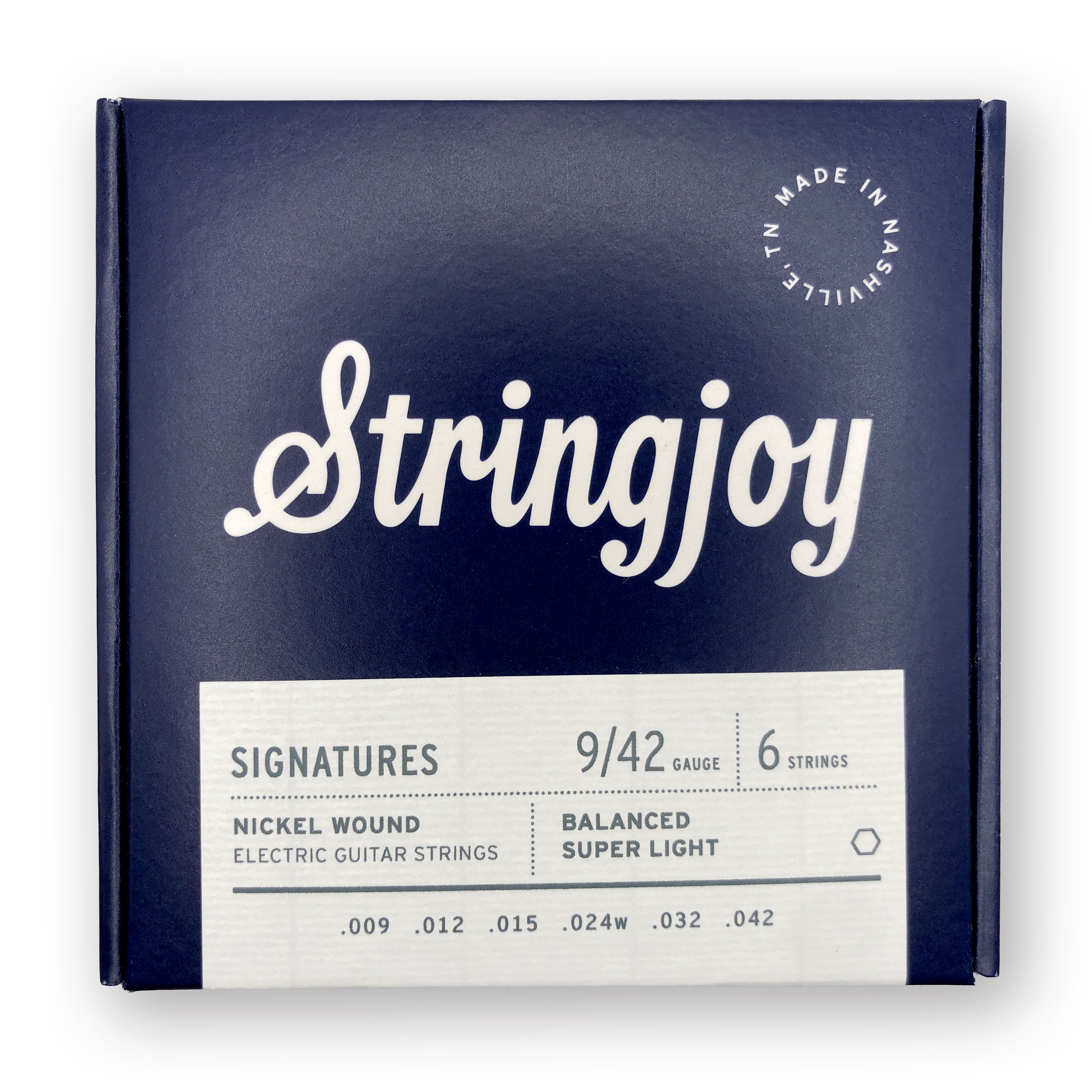 Струны для электрогитары Stringjoy Signatures Balanced Super Light Gauge Nickel Wound Electric Guitar Strings, 9-42