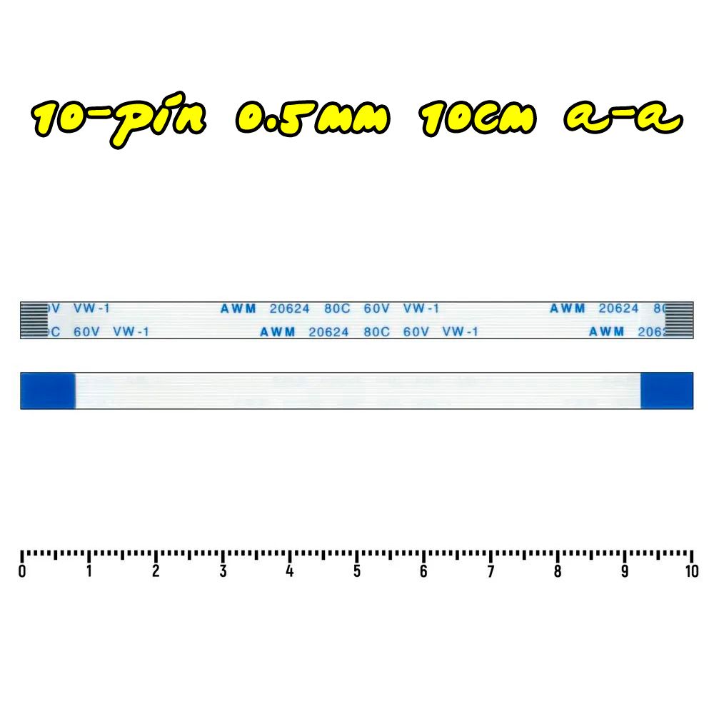 ШлейфFFC10-pinШаг0.5mmДлина10cmТипА-А(прямой)AWM2062480C60VVW-1