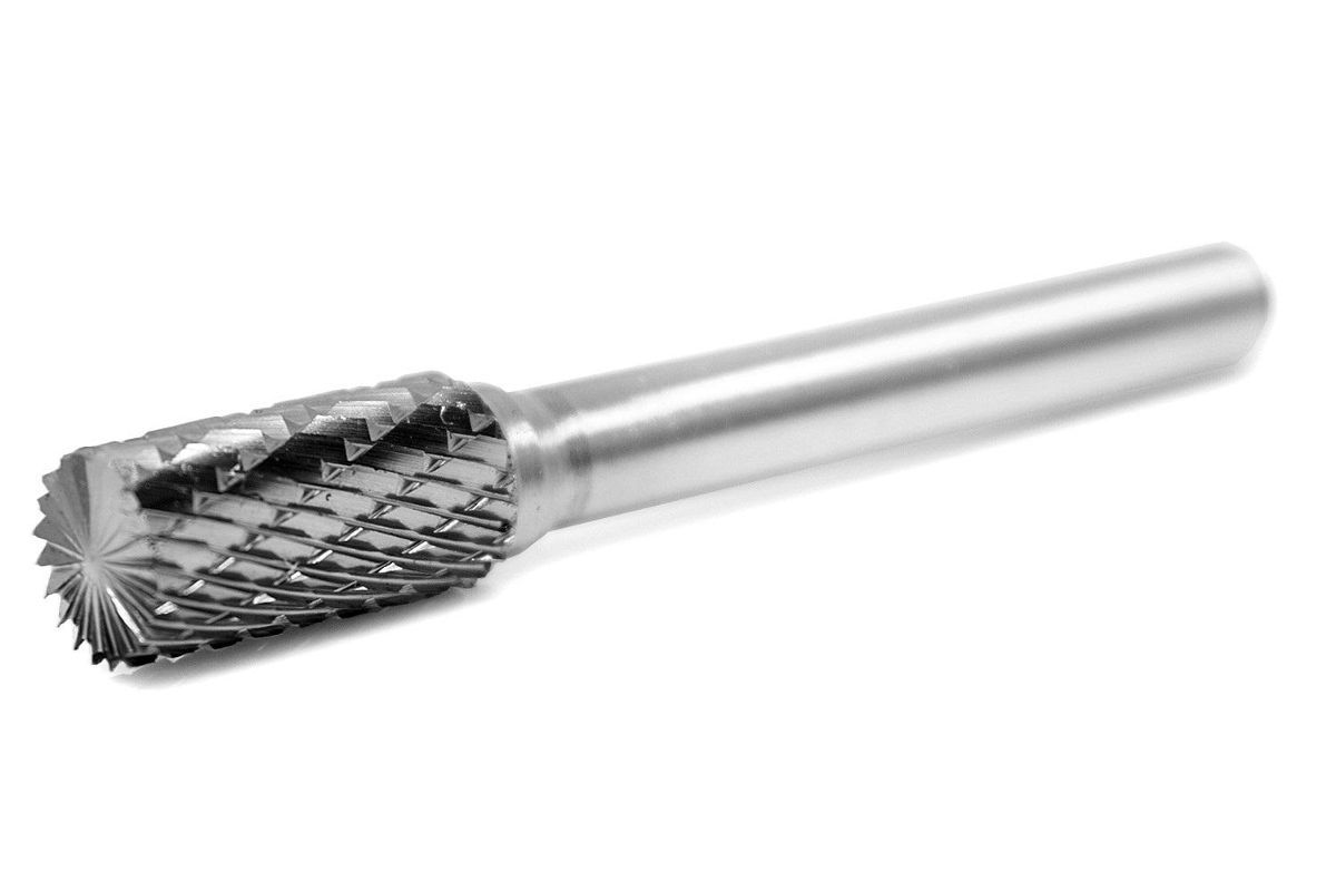 борфреза цилиндрическая с торцевыми зубьями, тип b