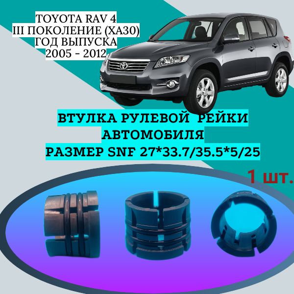 ВтулкарулевойрейкиавтомобиляToyotaRAV4IIIпоколение(XA30)Годвыпуска:2005-2012РазмерSNF27*33.7/35.5*5/25