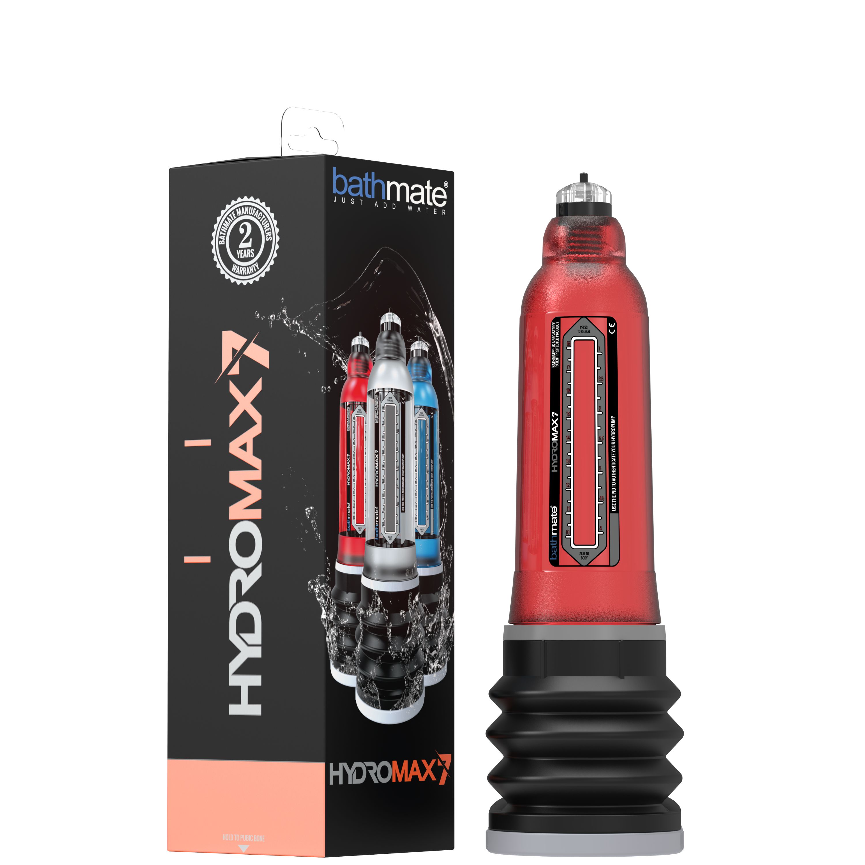 Мужской гидронасос Bathmate Hydromax X40 Brilliant Red для Увеличения Члена