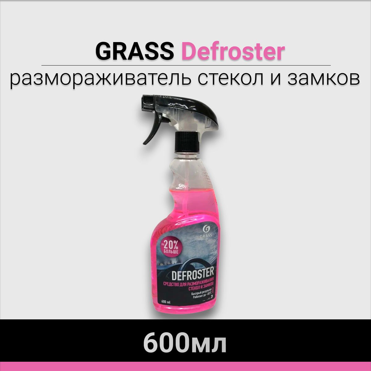 Размораживатель стекол и замков GRASS Defroster Антилед 600мл триггер