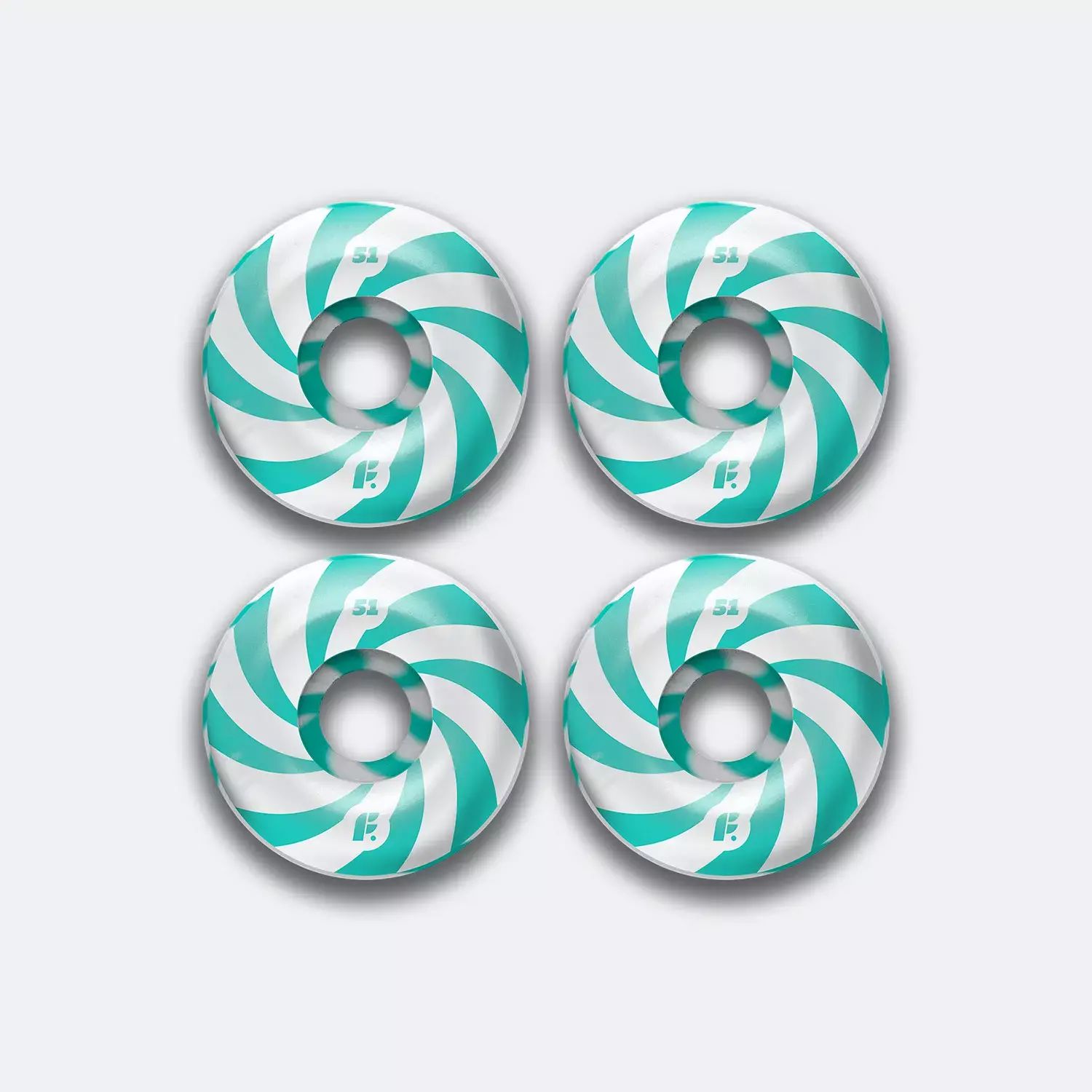 Комплект колес Footwork SWIRL MINT (54 мм 99A Форма Round)