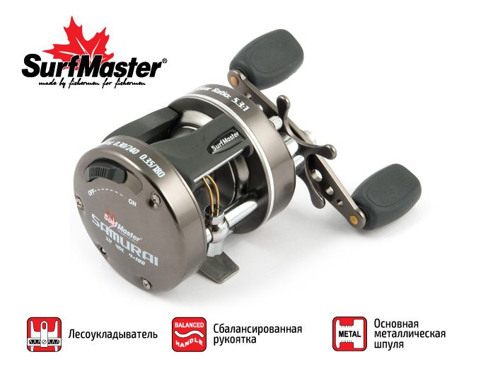 Катушка мульт. Surf Master Samurai SU 50 4+1bb L
