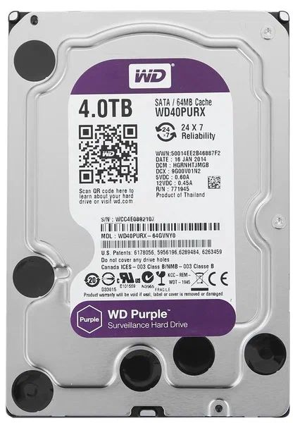 WesternDigital4ТБВнутреннийжесткийдиск(WD40PURXrefresh)