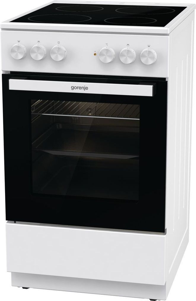 Электрическая плита Gorenje GEC5A12WG-B, 50 см, очистка паром,сводчатая форма, белая