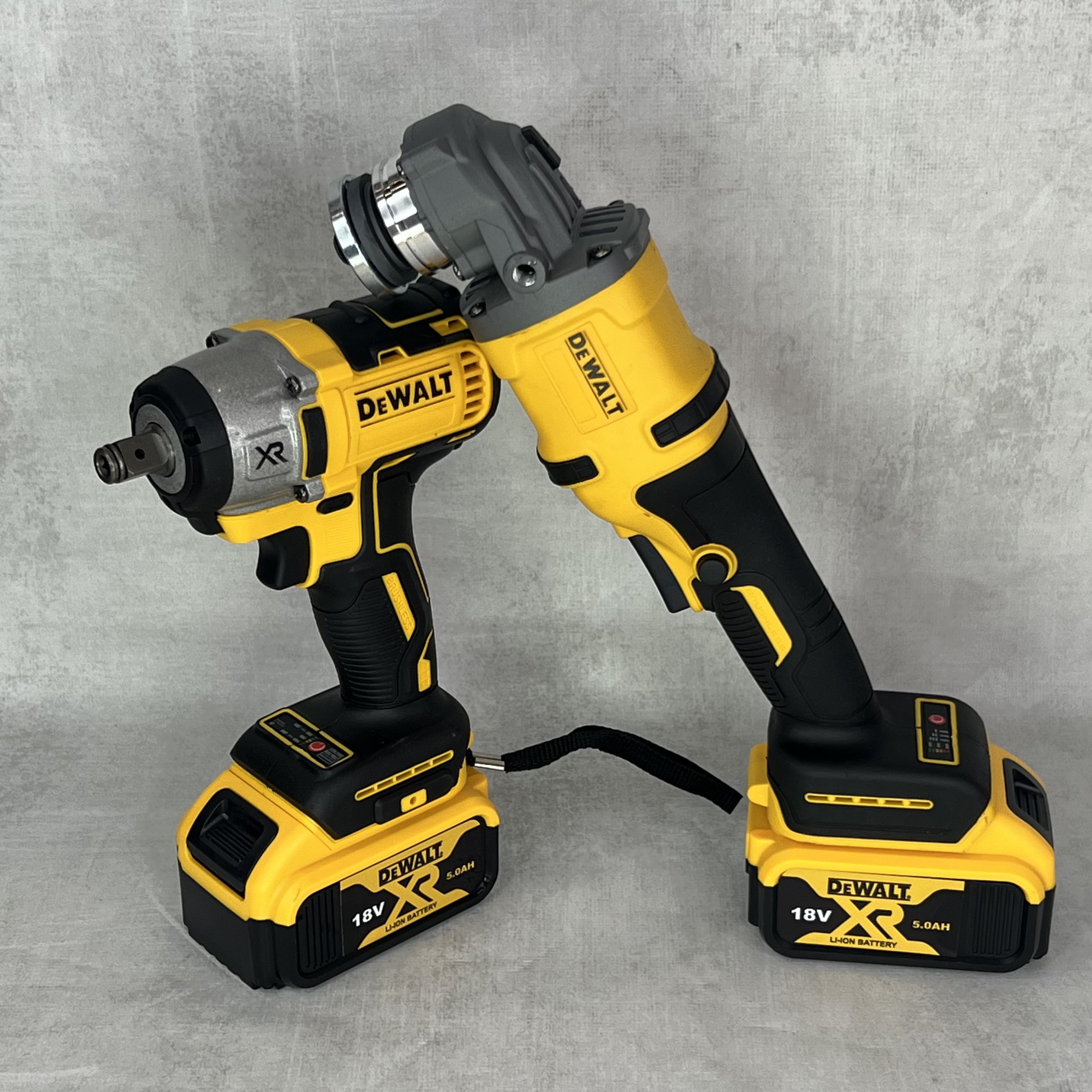 УШМ и Гайковерт DeWALT / Набор электроинструмента 2 в 1 DeWALT / Болгарка + гайковерт 2 АКБ