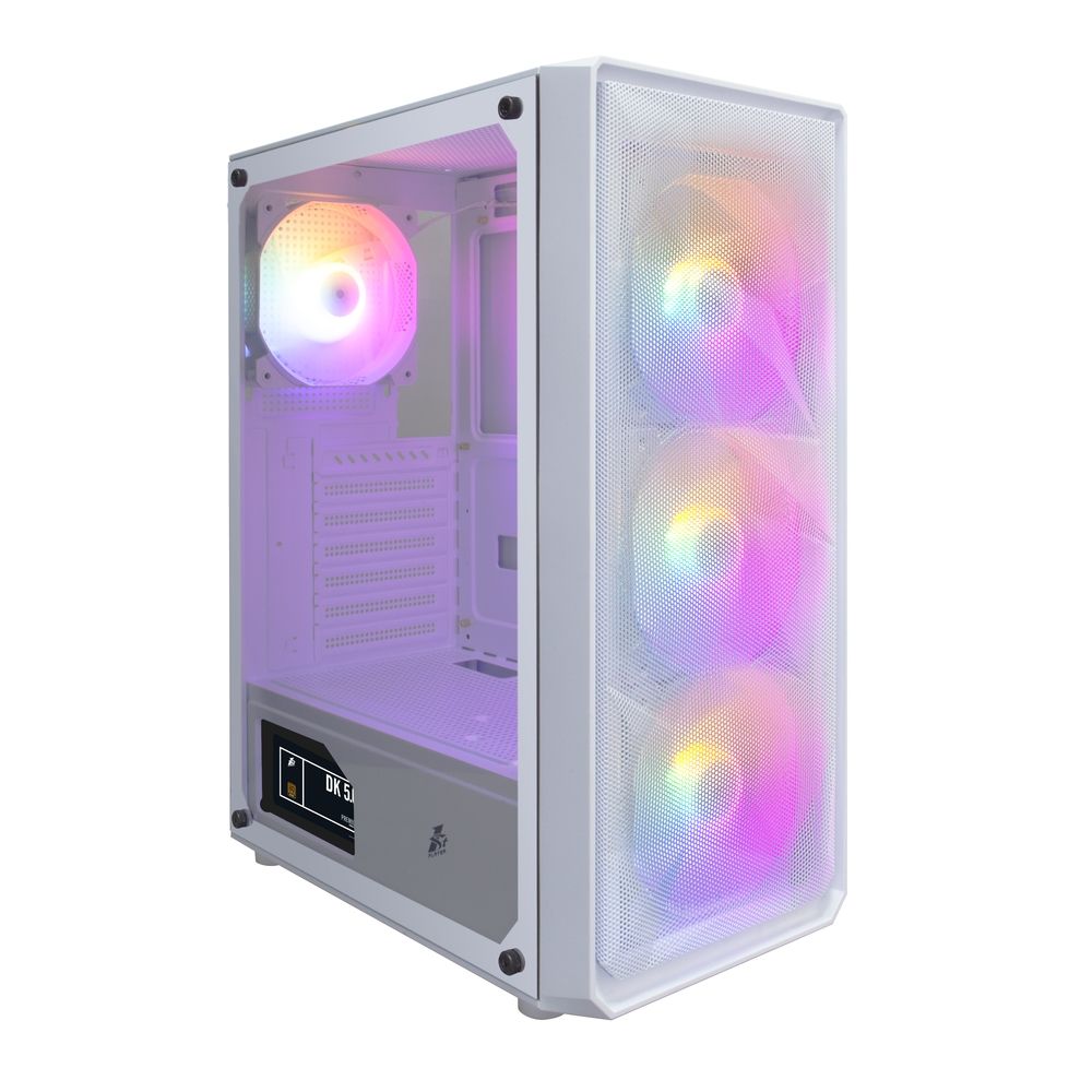 Корпус 1STPLAYER FD3 White ATX 4x120mm LED fans inc. / FD3-WH-4F1-W