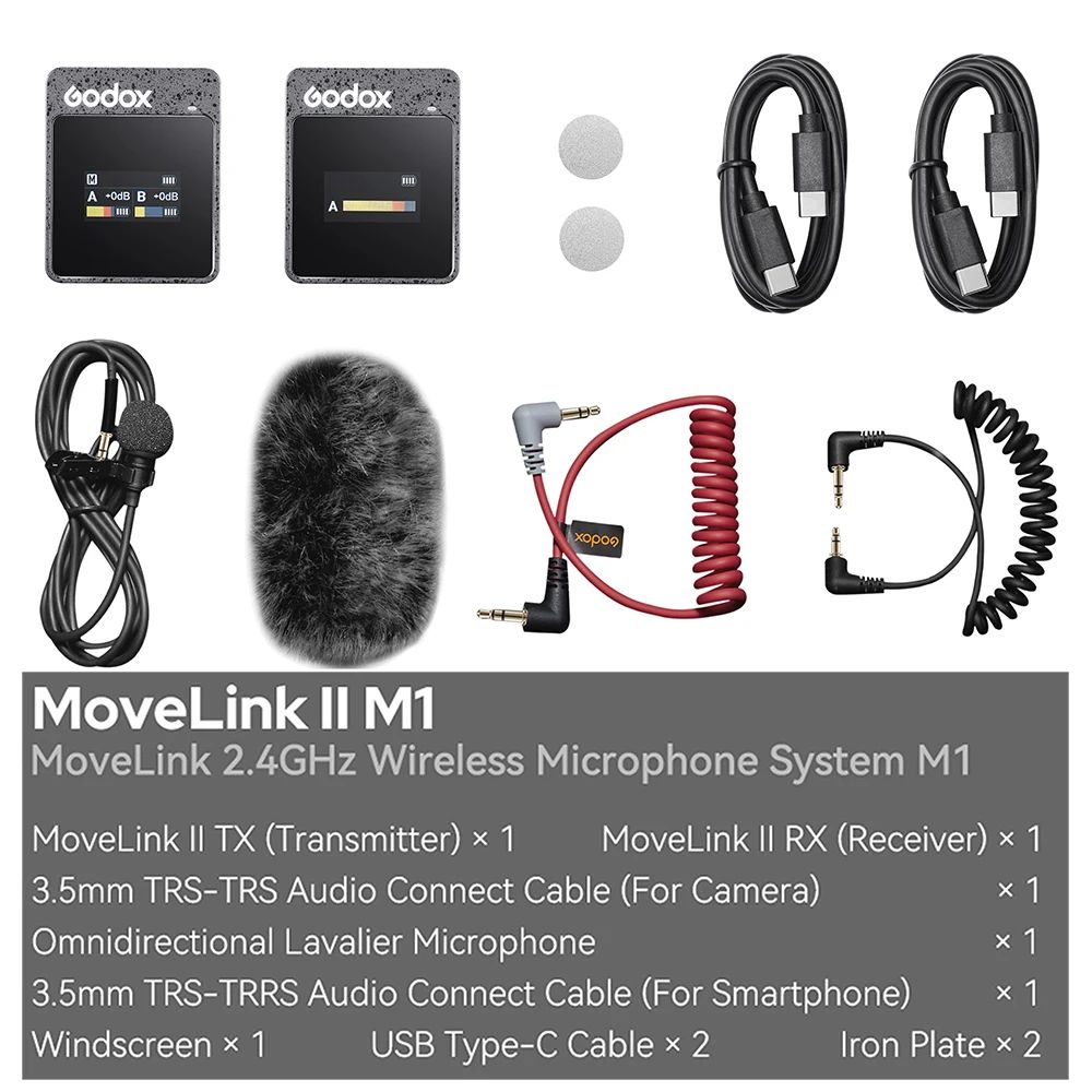 GodoxМикрофонMoveLinkII,M1M2,черный