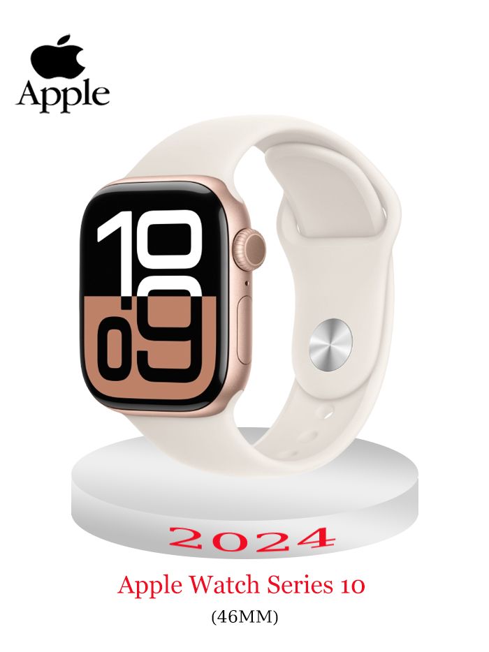 AppleУмныечасыWacthSeries102024СовершенноновыйОригиналS/M,46mm,Розовоезолото