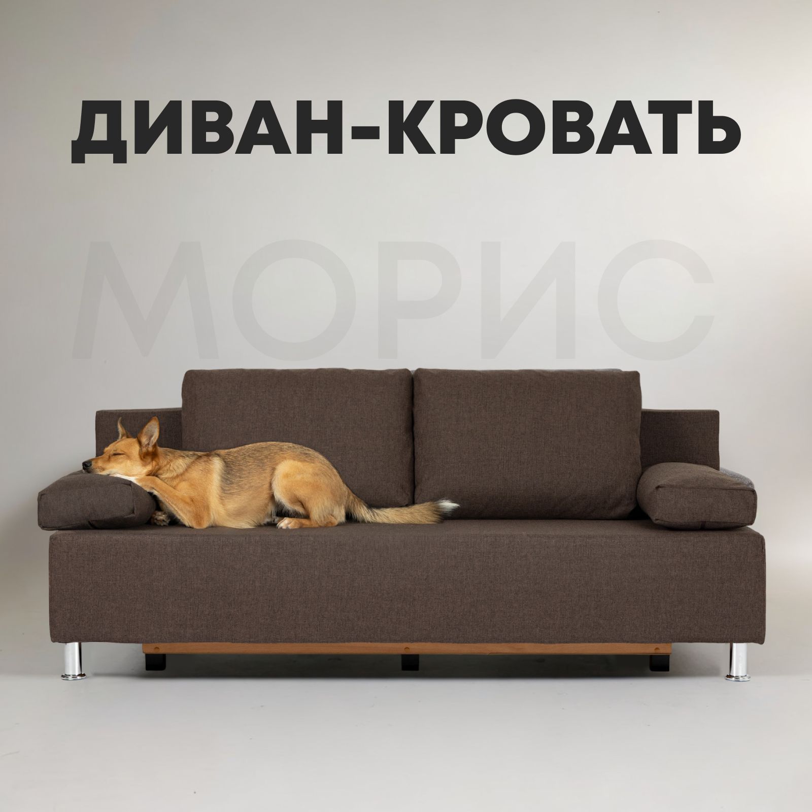 Диван кровать Морис кофейный двуспальный раскладной для дома Divan24