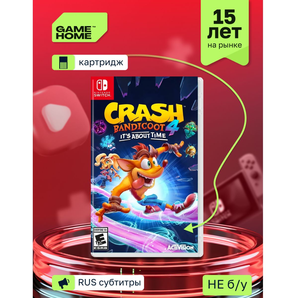 Игра Crash Bandicoot 4: Это Вопрос Времени (It's About Time) (Nintendo Switch, русские субтитры)