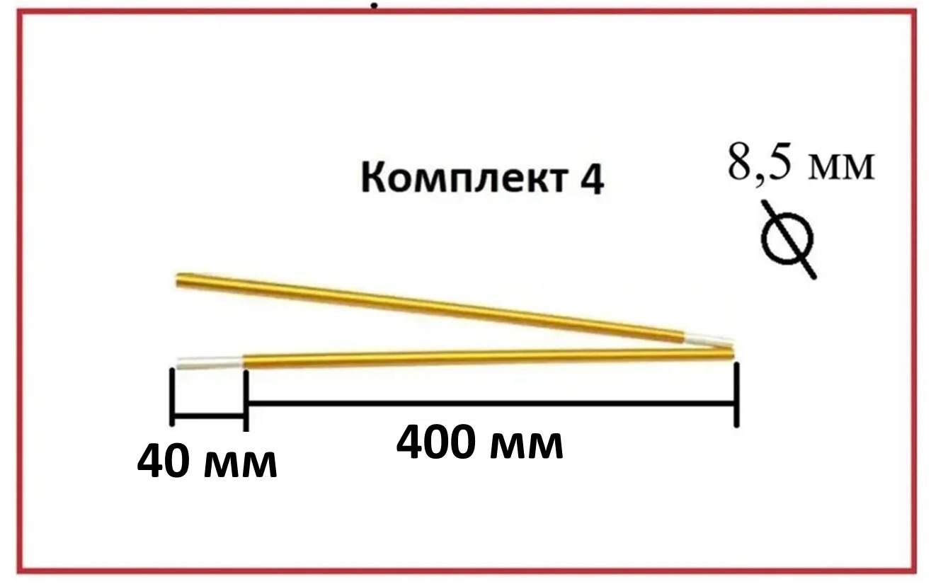 Дуги для палаток алюминиевые 8,5мм, комплект из 2 секций, каркас для туристической палатки