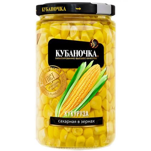 Кубаночка Овощные консервы Кукуруза сладкая, 360 г