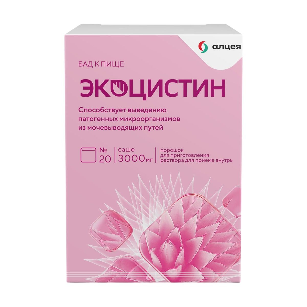 БАД Экоцистин 3000 мг для здоровья мочевого пузыря и поддержки организма, 20 саше
