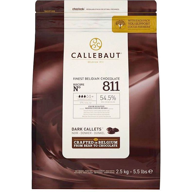 ШоколадCallebaut811темныйвгалетах54,5%2,5кг