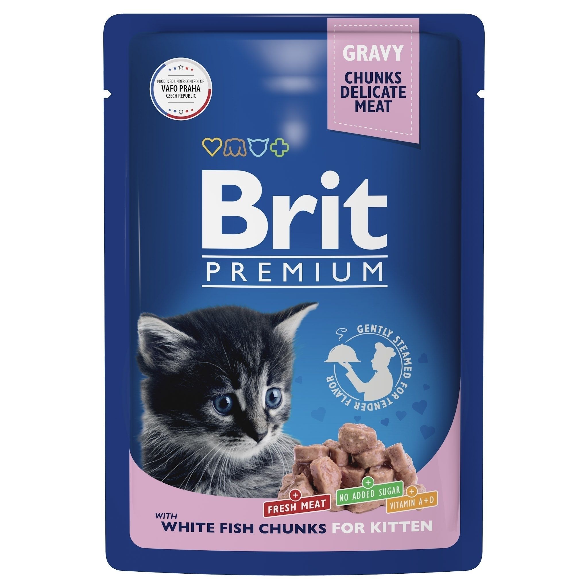 Brit:Premium,Паучдлякотят,Белаярыбавсоусе,85гр.