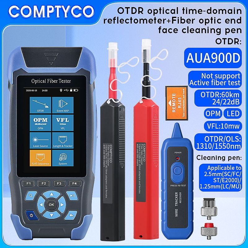 COMPTYCOOTDRAUA900DИнтерфейсUPC13101550nm60kmotdrоптическийрефлектометрОТДРТестерволоконно-оптическихкабелейVFLOPMOLSRJ45