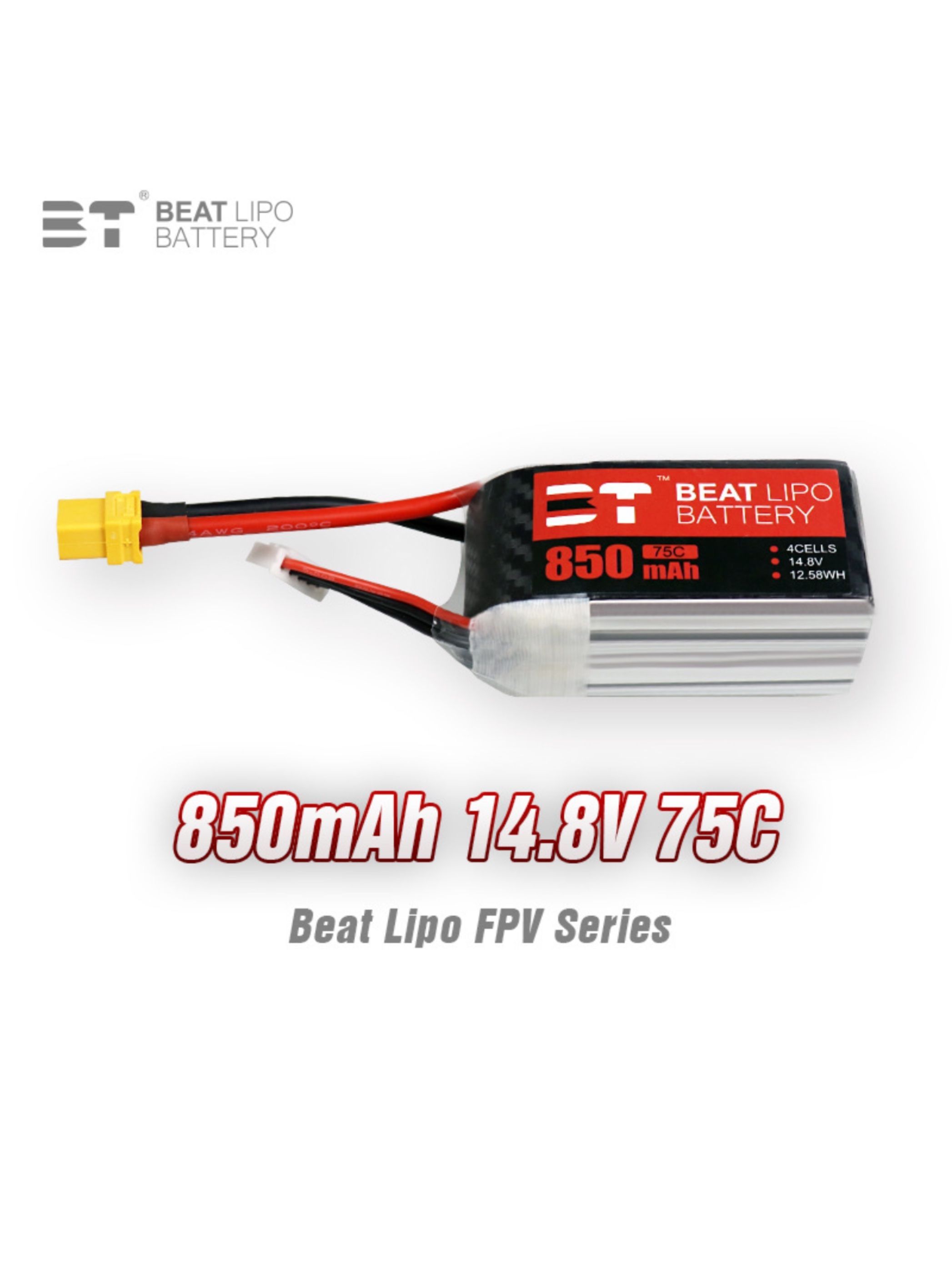 Аккумулятор Beat LiPo FPV 850mAh 75C XT60 102гр