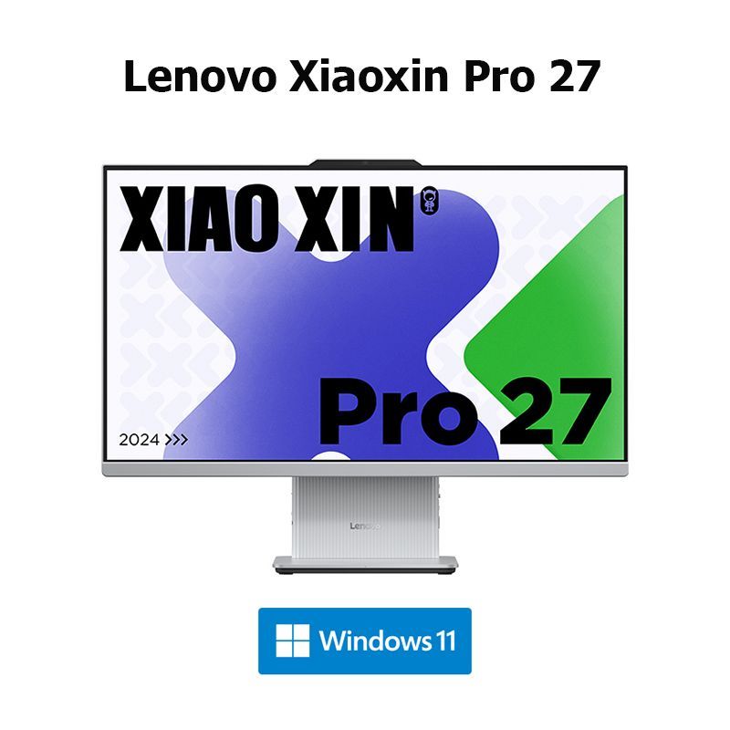 Lenovo 27" Моноблок Lenovo Xiaoxin Pro 27 (Intel Core i5-13420H, RAM 16 ГБ, SSD 1024 ГБ, Intel Iris Xe Graphics, Windows 11 Home), белый, Английская раскладка