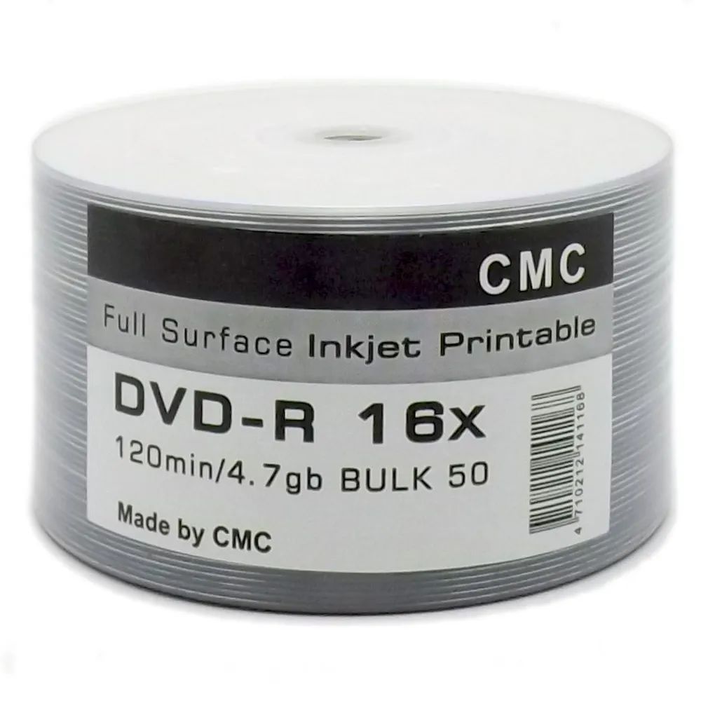 Диск DVD-R CMC 4,7Gb 16x Full Printable bulk, 50 шт.