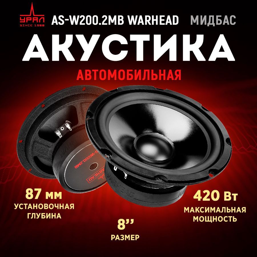 АкустикаURALAS-W200.2MBсерияWarhead(НЧ)