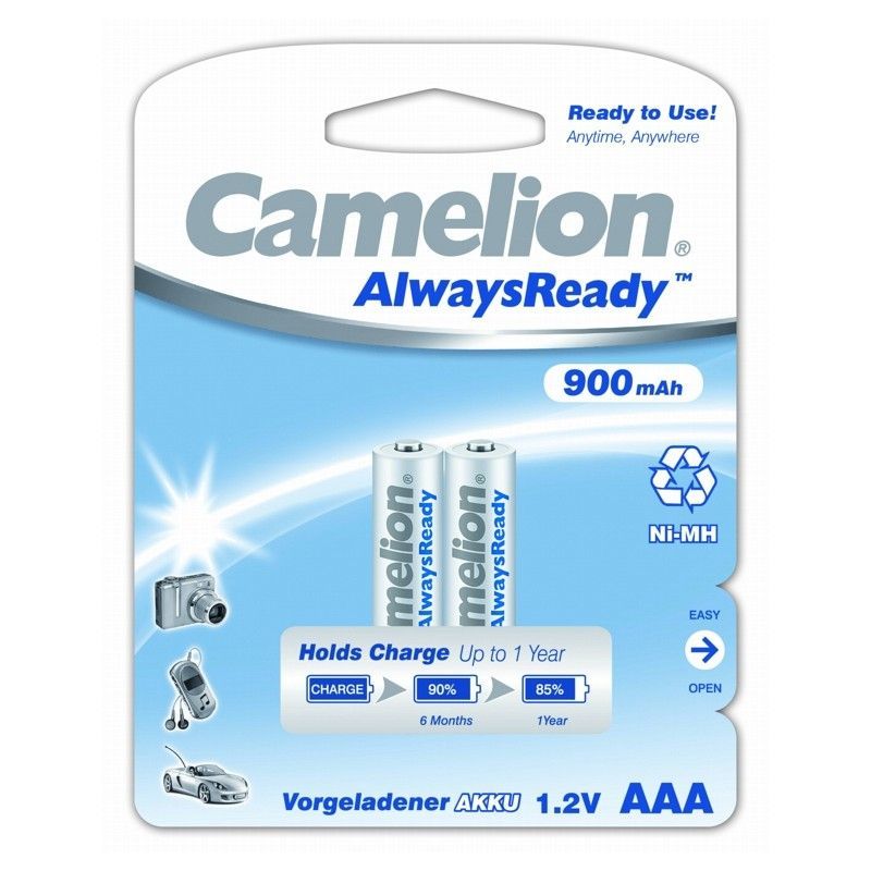 CamelionАккумуляторAAA-900mAhNi-MhAlwaysReadyBL-2NH-AAA900ARBP2,аккумулятор,1.2В2шт.вуп-ке