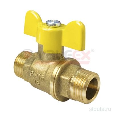 Кран шар. ГАЗ 3/4" ш/ш бабочка 11Б27фтМ (72/18) VALFEX