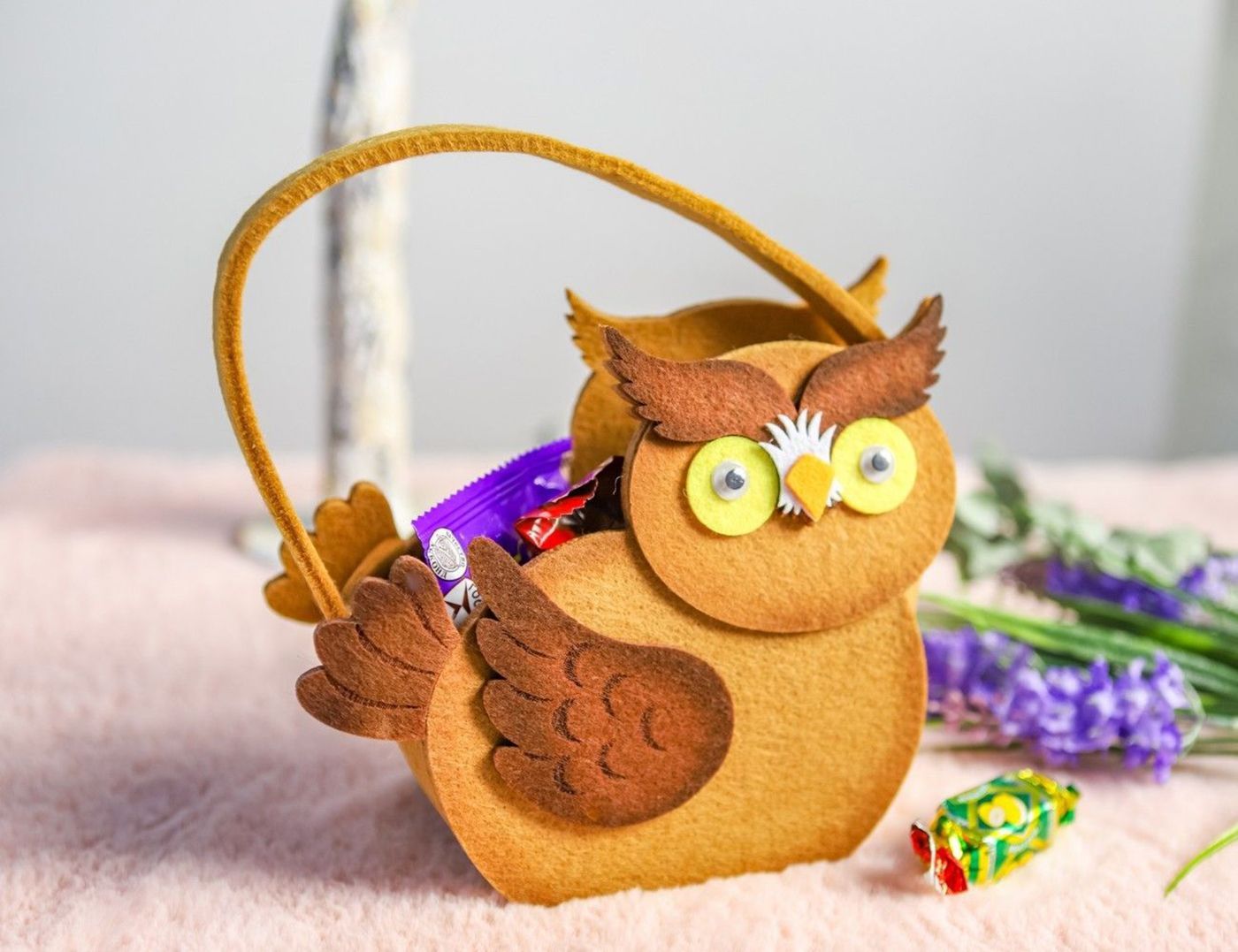 Сова из фетра