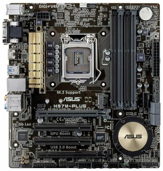 Материнская плата Socket 1150 Asus H97M-PLUS