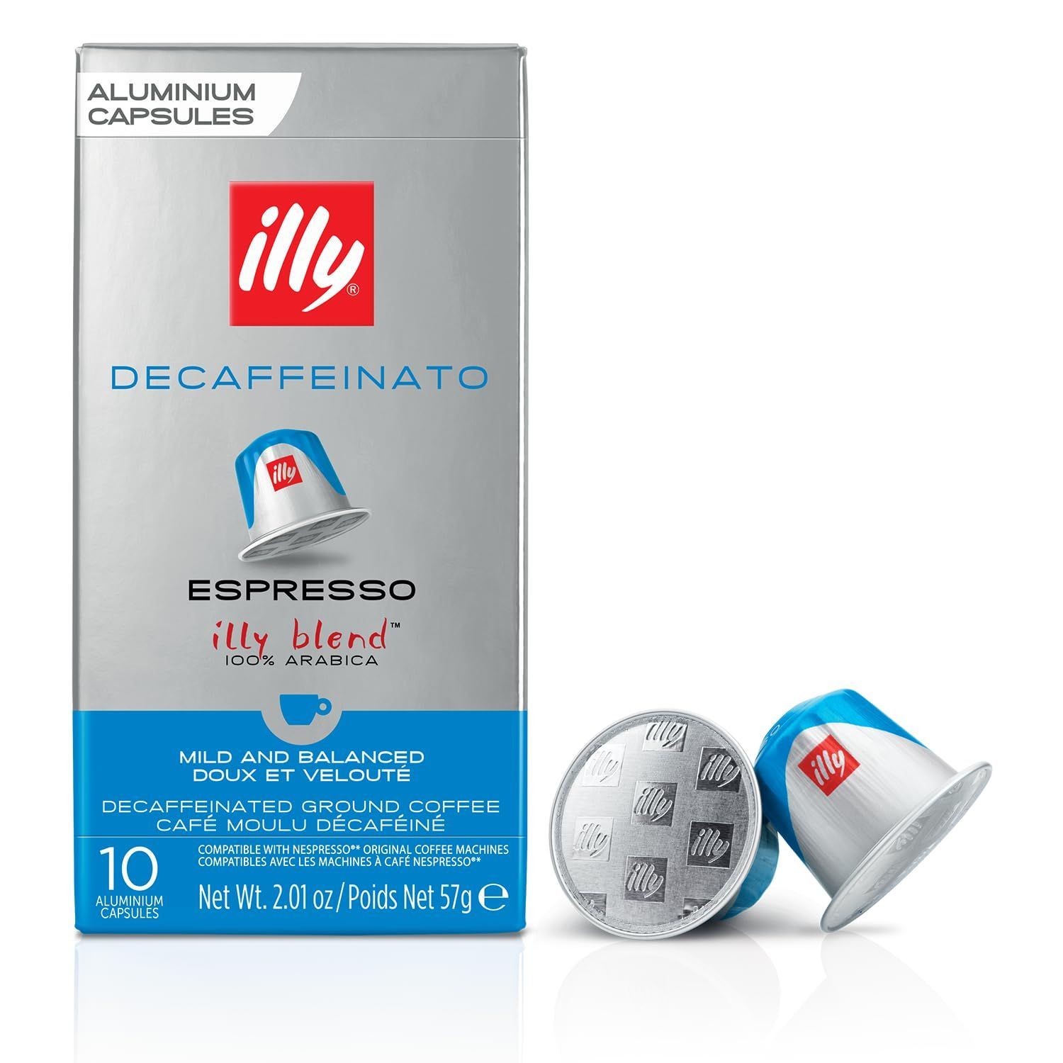 Кофе в капсулах ILLY DECAFFEINATO Espresso, 10 шт., для кофемашины Nespresso Original