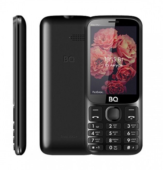 Мобильный телефон BQ 3590 Step XXL+ Black, 2 mini SIM-карты, аккумулятор 1400 мАч, FM, Bluetooth