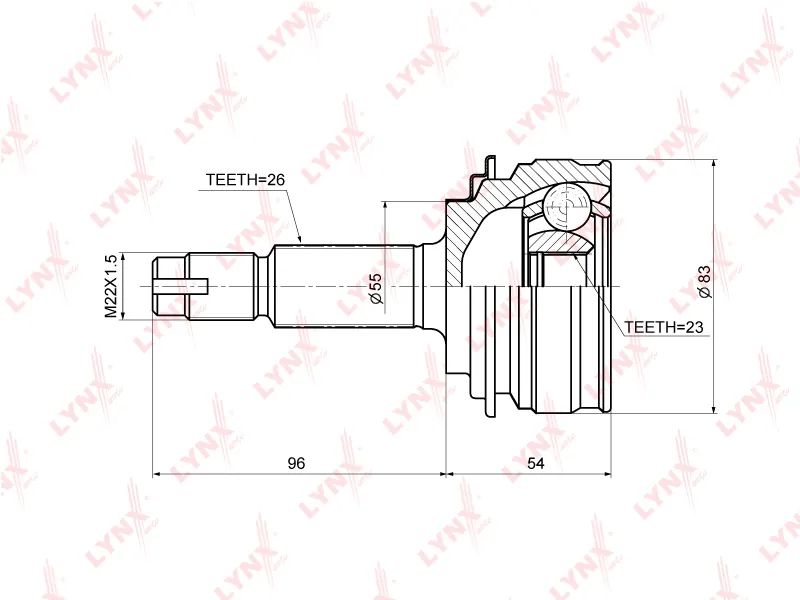 ШРУС наружный к-т Toyota Yaris 05-13