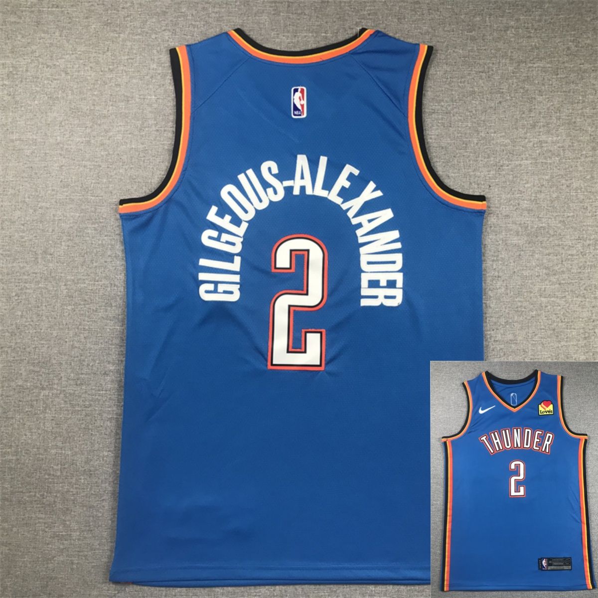 Форма баскетбольная NBA Jerseys Shai Gilgeous-Alexander Oklahoma City Thunder Баскетбольный жилет спортивная рубашка