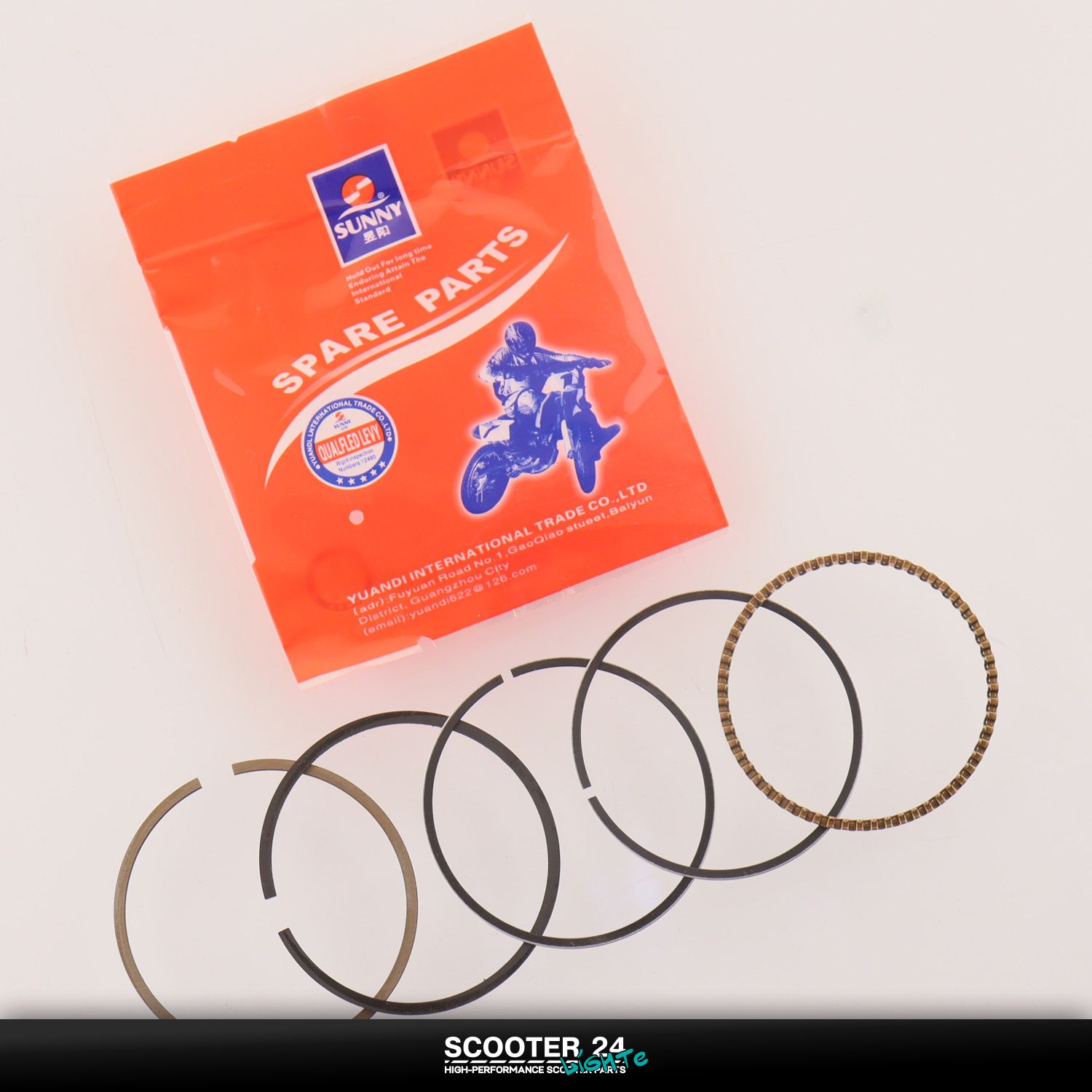 Кольца 139FMB на мопед Alpha / Delta (Альфа / Дельта / Орион Омакс) 139FMB 50 кубов .STD ( 39 /00) "SUNY" стандартный