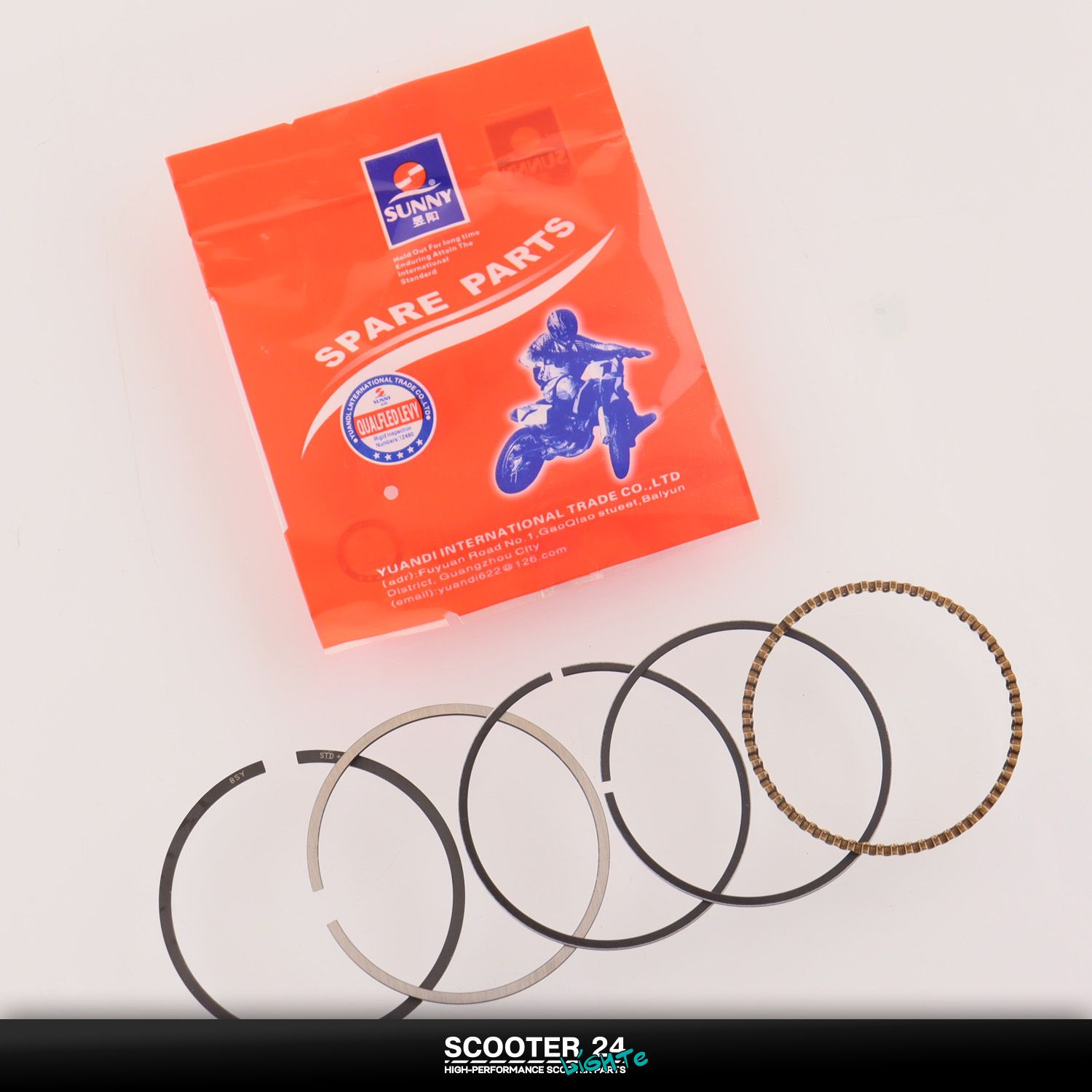 Кольца 150FMG на мопед Alpha / Delta (Альфа / Дельта / Орион Омакс) 139FMB 100 кубов .STD ( 50 /00) "SUNY" стандартный