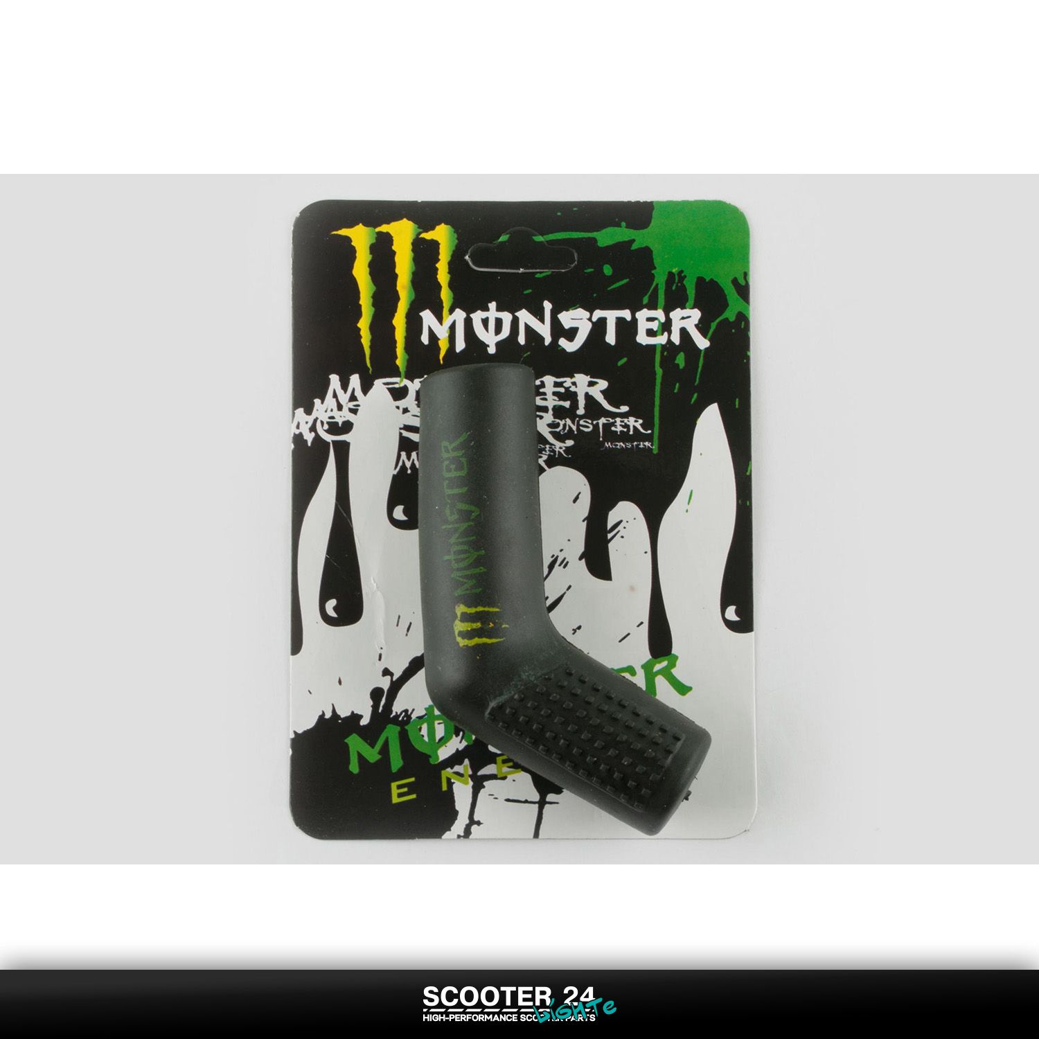 Резинка заводной ножки "MONSTER ENERGY" (универсальная / черная) "XJB" лапки кикстартера